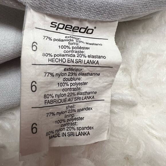 Speedo Racerback Blue One Piece Bathing Suit Sz 6 - Picture 6 of 6